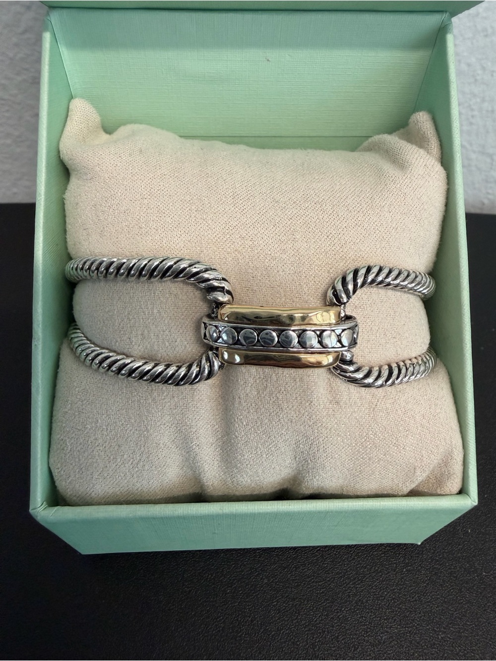 True To Form | Two-Tone Rope-Link Toggle Lock Statement Bracelet ✨